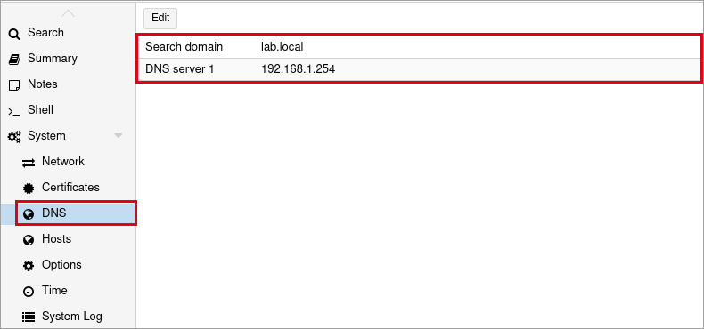 DNS の設定