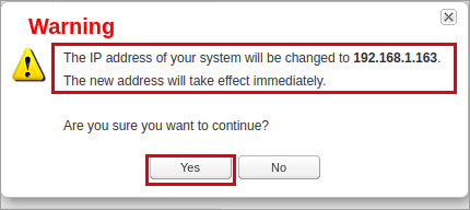 IP の変更