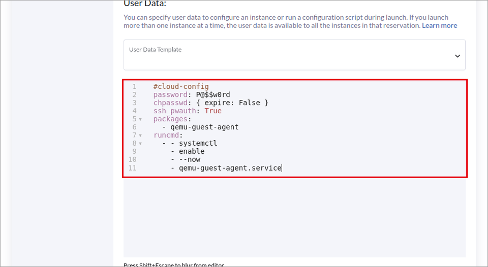 User Data
