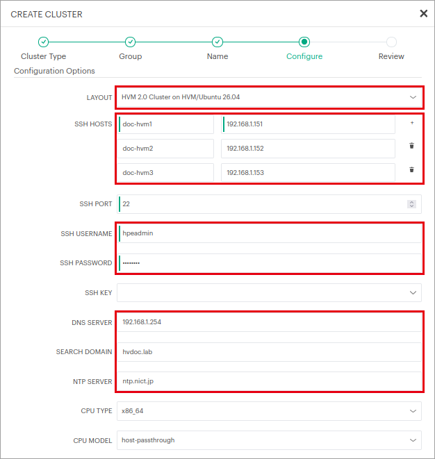Configure