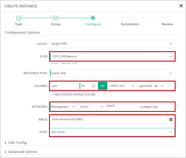 Configure