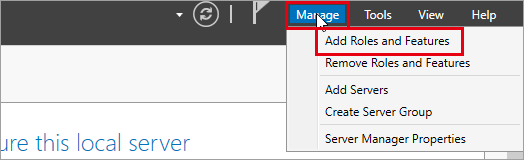 Add Roles and Features