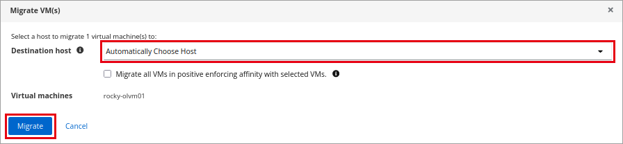 Migrate VM(s)