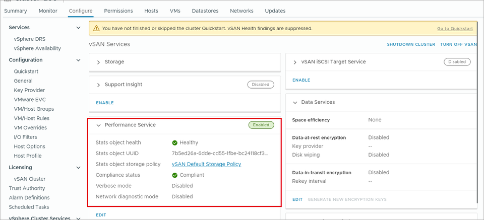 vSAN の有効化後