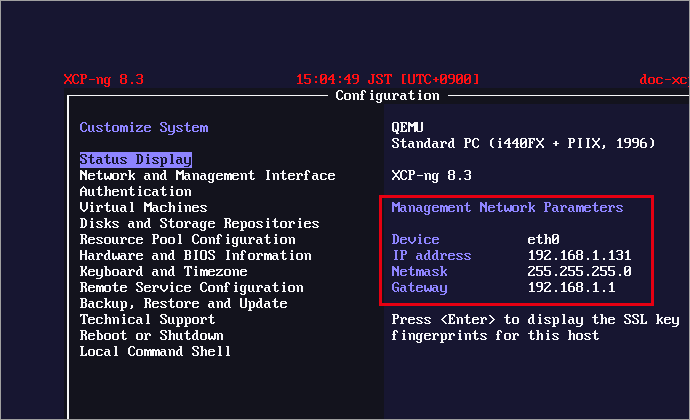 xsconsole